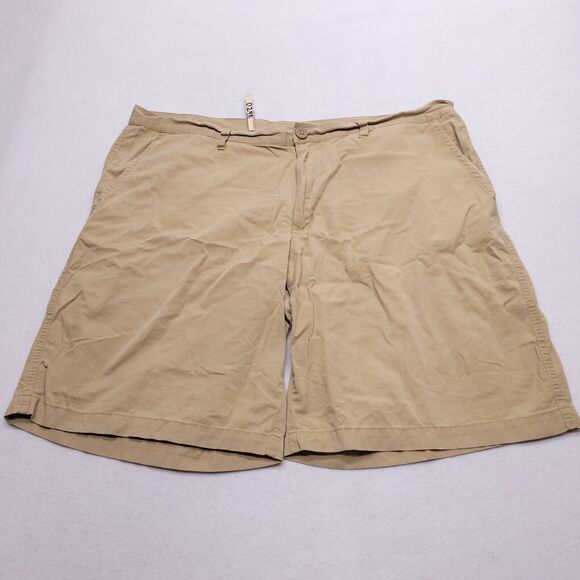Columbia Casual Button Zip Light Wash Chino Shorts Mens Size 40 Beige - Picture 2 of 9